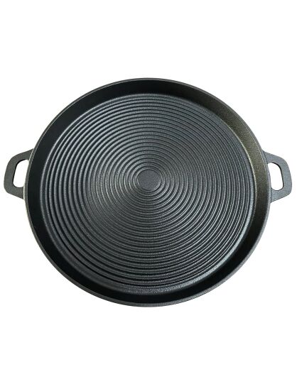 Grill/plat rond  noir - D.34 cm